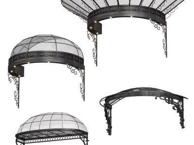 Classic visor - 4 models 3D model