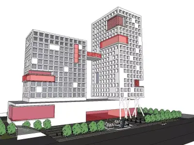 vacation spot-Resort-Fashion Leisure Hotel-0128 3D model
