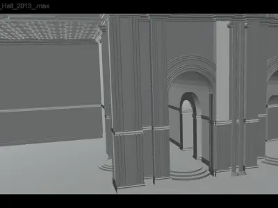 Archway Citadel Palace Low-poly 3D model