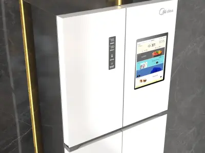 Double-door refrigerator 3D model