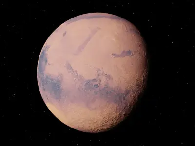 Scifi Terraforming Mars - animated 3D model