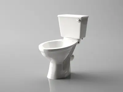 american toilet 01 3D model