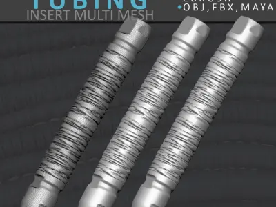 Sci Fi Tubing Brush Set 3D model