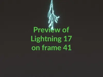 Animated Lightning v17 Low-poly 3D model