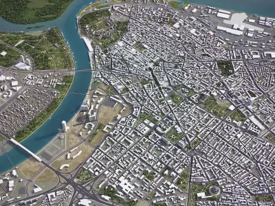 Belgrade - City 3D Model Low-poly 3D model