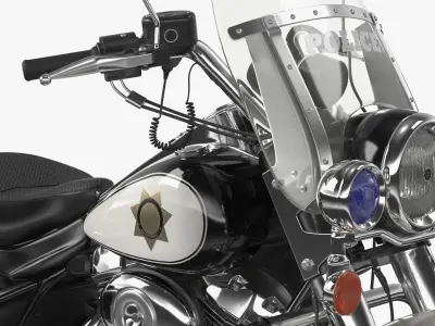  Classic Police Patrol Motorcycle USA 