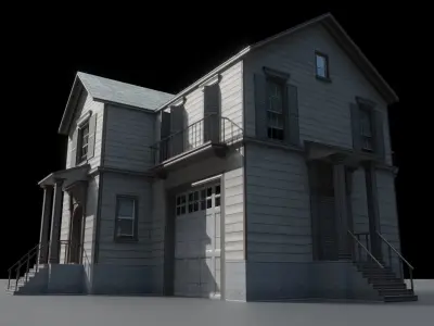 Residential house 03 Low-poly 3D model