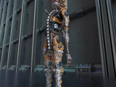 Robot Sci-fi Low-poly 3D model by EdwardSid