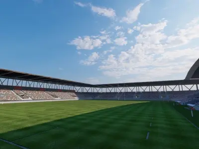 Football Stadium-American football 3D model