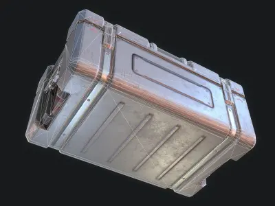 Sci-fi Storage Crate Low-poly 3D model buy