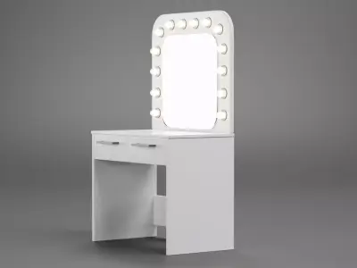 Makeup Table - Modern Hollywood Mirror Vanity Desk  3D model