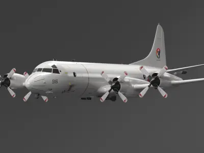  South Korea P3 Orion Maritime Reconnaissance Flying 