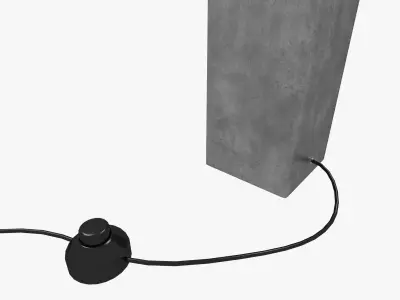 David Weeks Cement Standing lamp 3D model