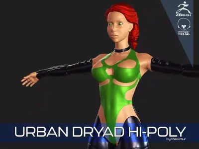 Urban Dryad High-Poly 3D model