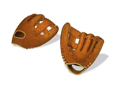 Baseball Glove Low-poly 3D model