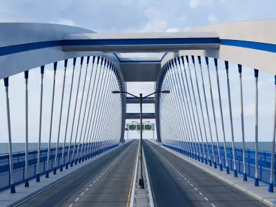 Most Apollo Bridge High Quality 3D Model Textured 3D model