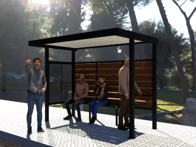 Parada de autobus 3D model