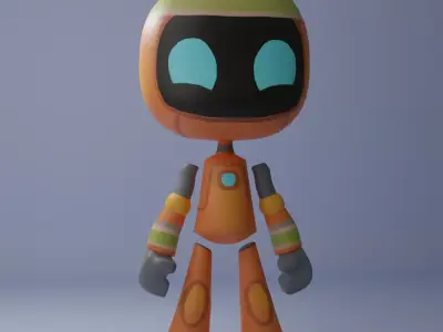 Cute Robots Robin Low-poly 3D model