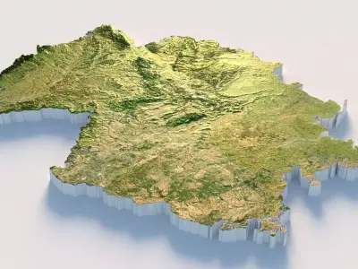 Germany Deutschland Terrain Country 3D model