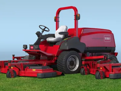  Rotary Mower Toro Groundsmaster 5900 on Green Lawn Fur 