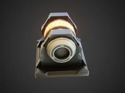 sci-fi stylized reactor  Low-poly 3D model