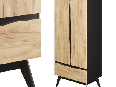 Wardrobe Hyder Oak Tortuga 3D model