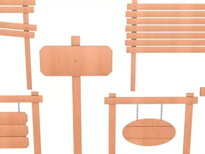 Signboards Collection 3D model