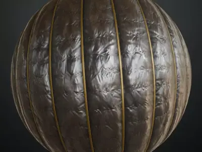 Sci-Fi Black Ridged Flexible Hose PBR Seamless Texture