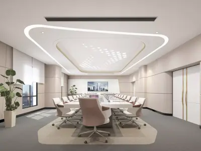  meeting room Low-poly 3D model