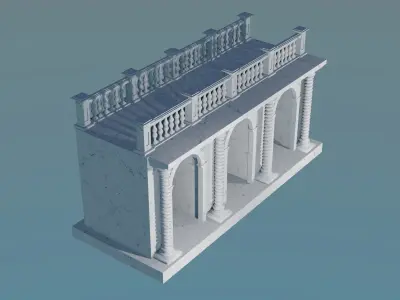 arched doorway arcade 3D print model