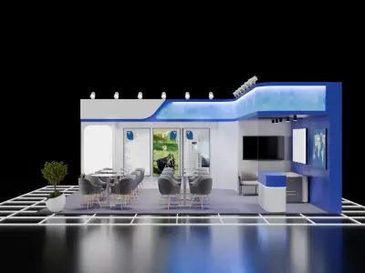Exhibition Stand 3D model 4