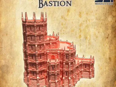 Imperial Bastion Tabletop Terrain 28 mm 3D print model
