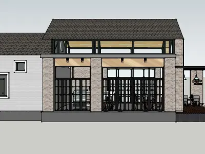 CAFE  AND  HOUSE 3D model