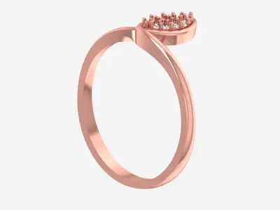 Solitaire Wedding Engagement Band Light Weight Rings 3D print model