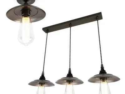 Industrial Pendant Lamps Reznor Mullan 3D model