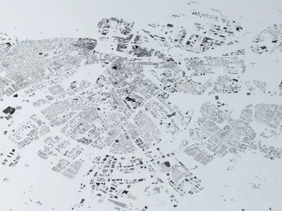 Malmo Streets and Buildings 3D model