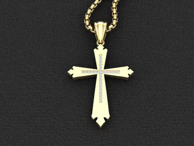 Cross Light Gold 3CP057 3DM STL 3D model