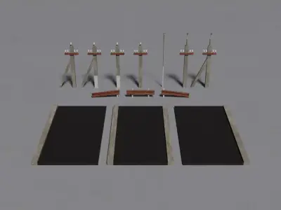 GAME READY STREET ASSET PACK Free low-poly 3D model