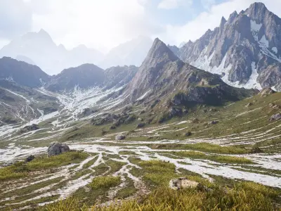 Epic Mountains Pack - Unity Project  - URP version Low-poly 3D model