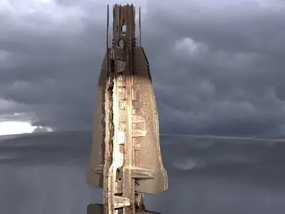 Ancient funnel Tower  3D model