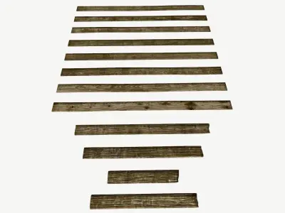 Wooden Planks Low-poly 3D model