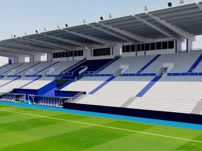 Estadio Municipal de Butarque - Leganes Madrid 3D model