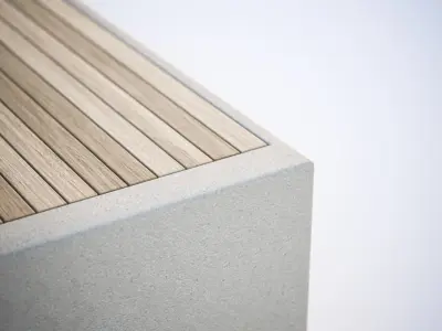 Simple street bench 3D model