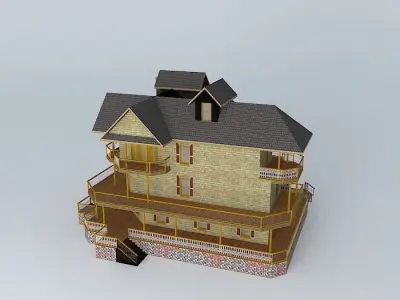 Large City House Free 3D model