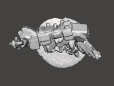 6MM SCALE HEAVY WALKER MECH MINIATURE MODEL FOR SCIFI GAMES 3D print model