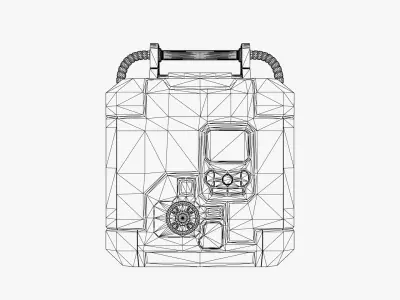 Sci-Fi Reactor - Sci-Fi Generator Low-poly 3D model