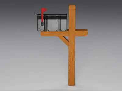 Mail Box Low-poly 3D model