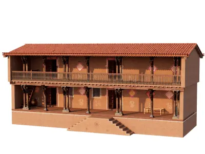 Fancy Indian House - Medieval Indian - 18th century Rich house 3D model