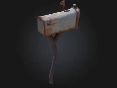 Rusty Mailbox  Silent Sentinel of Forgotten Messages 3D model