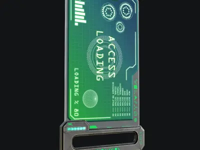 Sci-Fi Tablet 2  Low-poly 3D model